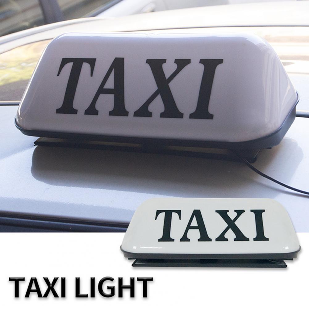 Car Taxi Sign Light Magnetic Taxi Lamp Universal 12v Vehicle Taxi Sign Light with Strong Magnetic Base Super Bright Led for Auto