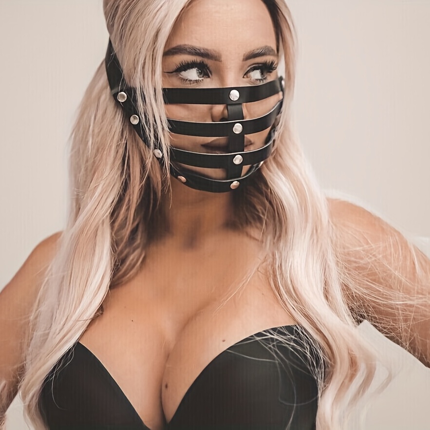 Sexy Leather Masks for Women Cosplay Masks Masquerade Party Props for Half Face Sex Toys Accessories SM Adult Game Toys Supplies