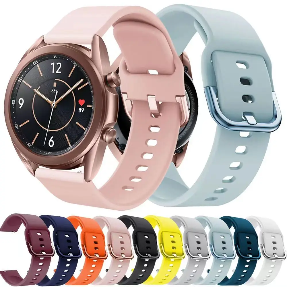 Silicone Strap For Samsung galaxy Watch 6 5 Pro/5/4/classic/Active 2 43mm sport bracelet amazfit gtr gts 4/3/2e/pro 20/22mm band