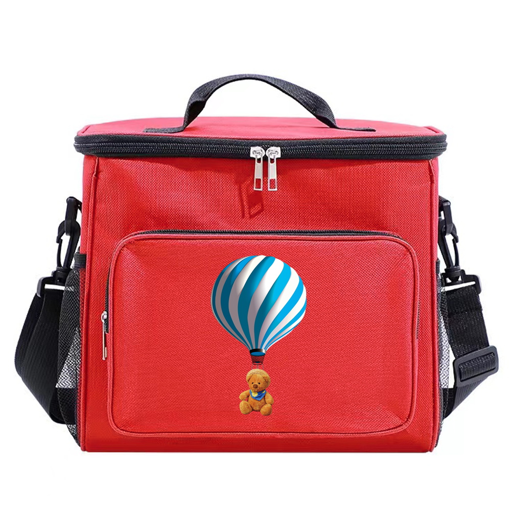 Women's Thermal Lunch Bag Pink Color - 3D Series Printing Aesthetic Food Storage with Waterproof Design Dinner Box - smile - -