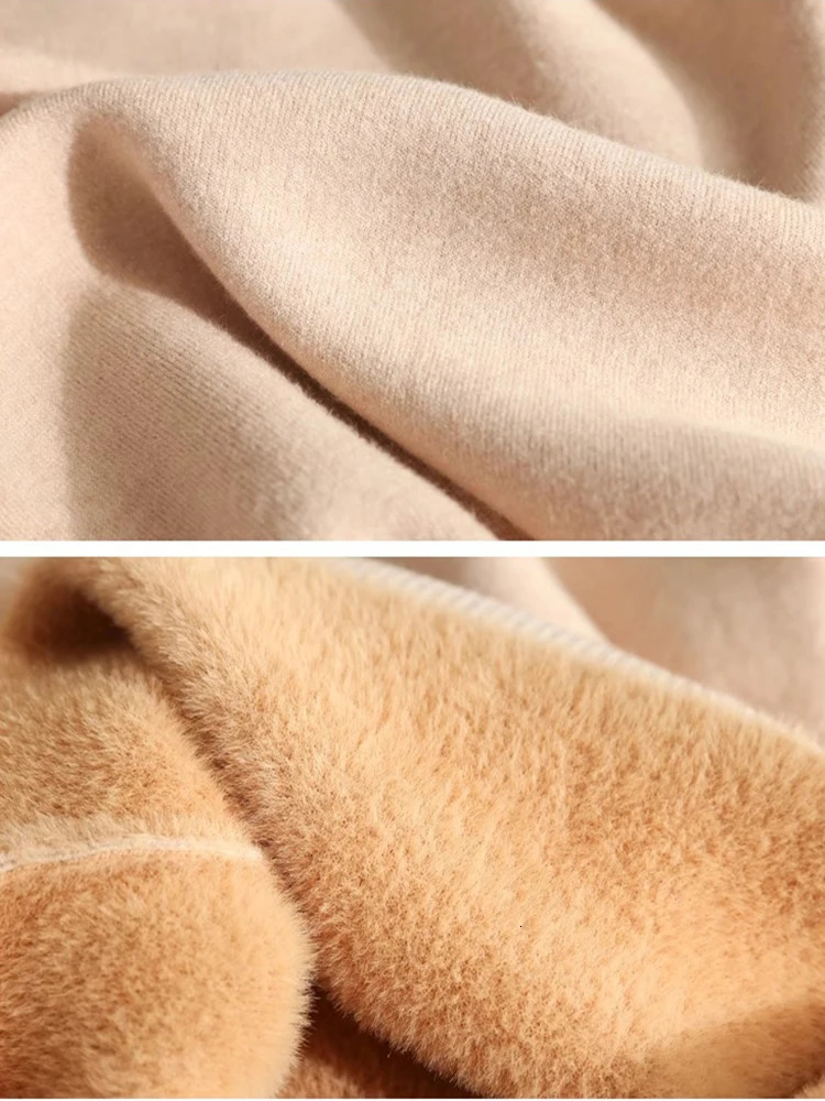 Half neck sweater winter ultra-thin thick knitted jumper womens soft knitted pull-out casual plush lining warm Maltese top 241113