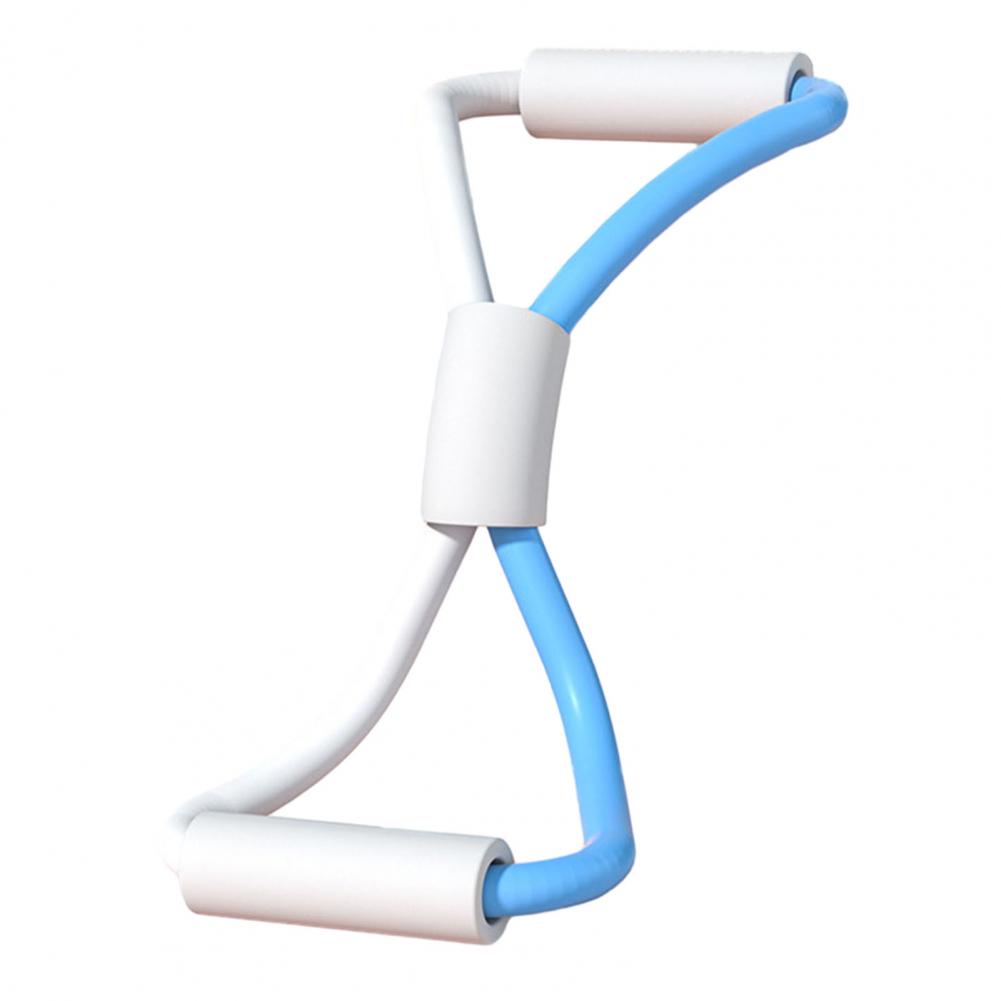 Band Resistance 8 Exercise Figure Band Chest Expander for Women Men Non-slip Handle Reusable Lightweight Physical for Home smile