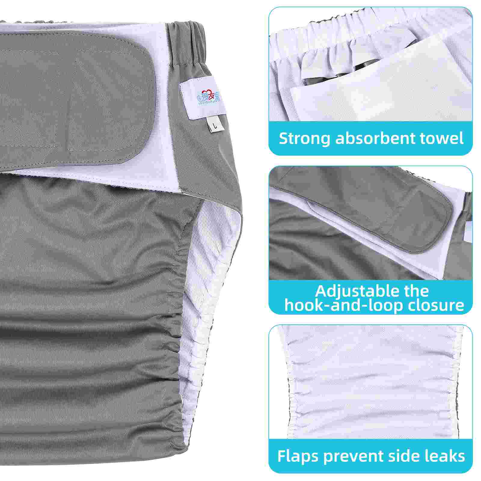 Reusable Adult Nappies Diaper Women Cloth Inserts Swim Diapers Washable Prevail
