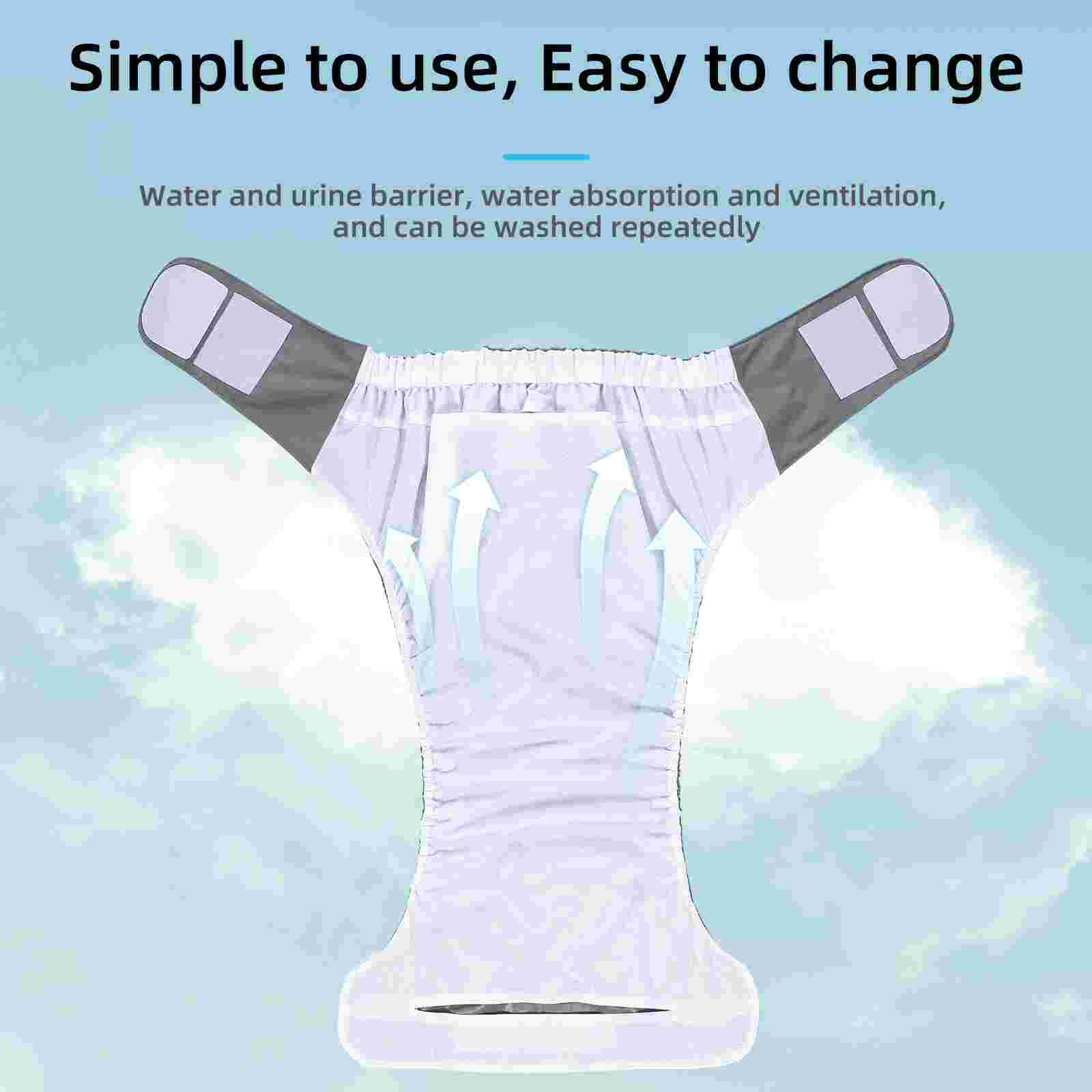 Reusable Adult Nappies Diaper Women Cloth Inserts Swim Diapers Washable Prevail