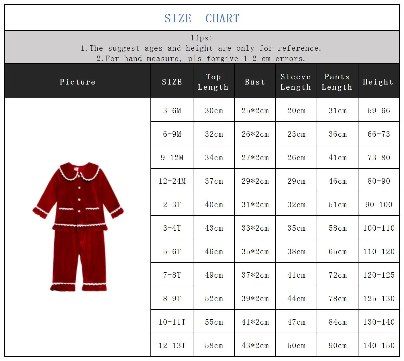 Christmas Kids Costume Red Velvet Long Sleeve Pyjamas Sets Family Match Toddler Boy Girl Robes Dress Suit Xmas Gift Clothes 241112
