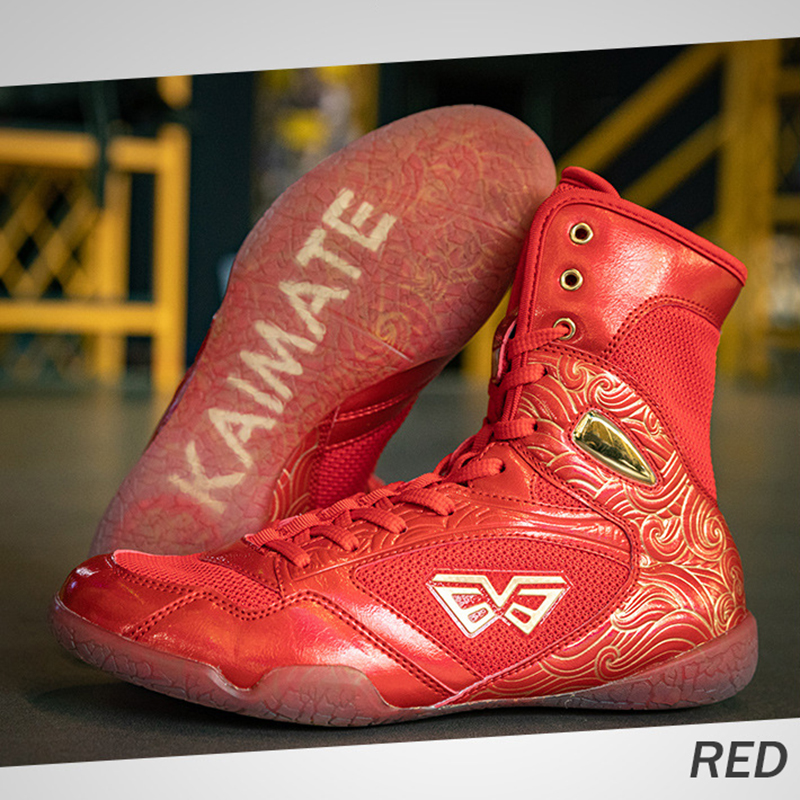 TaoBo Original V63 High Top Boxing Shoes for Men Women Size 36-46 Breathable Wrestling Boots Competitive Sangbo Shoes
