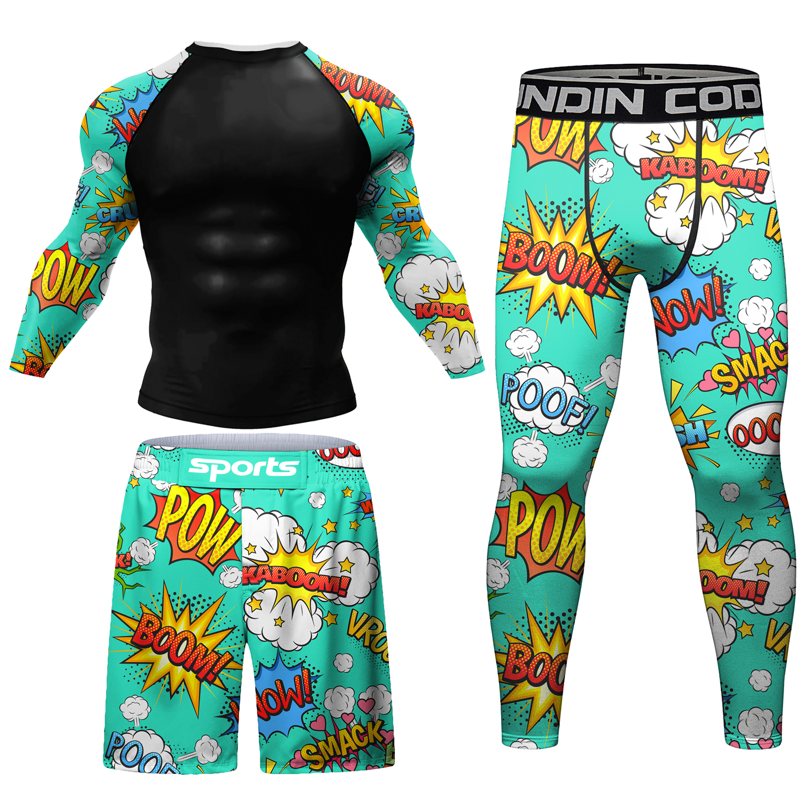 Hot Bjj GI Muay Thai Clothing Boxing Tracksuit Rashguard MMA Jiu jitsu T-shirt+Pants Set Rash Guard Sport Kickboxing Jerseys Kit