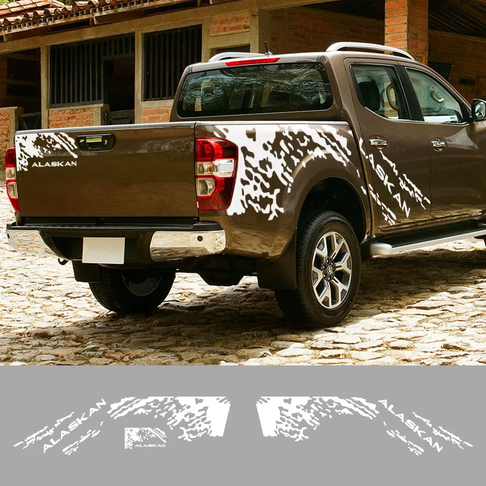 Stickers Renault Pickup For Alaskan Truck Graphics Body Side Splash ddmysmile Grunge Decor Decal Car Trunk Vinyl Covers Auto Accessories Smile