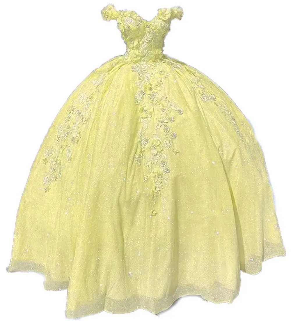 Quinceanera Dresses Glittering Off Shoulder Ball Gown with Appliques Sweet 16 Debutante Party Birthday Vestidos De 15 Anos
