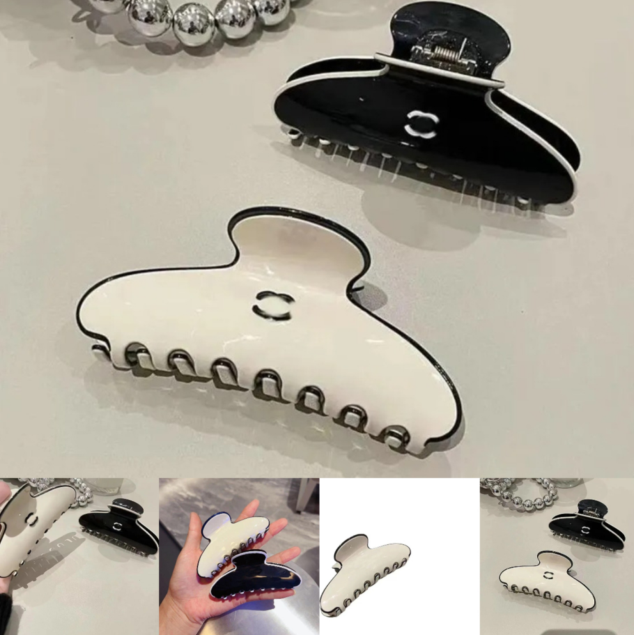 Luxury Barrettes Designer Womens Girls Letter Hair Clips Hairpin High-end Brand Classic Versatile Leisure Hairclips Fashion Black White Hairclaw gift