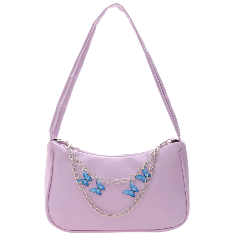 New Luxury Designer Women‘s Handbag 2024 Trend Armpit Bag Candy Color Butterfly Chain Bag Female Shoulder Bag Ladies Shopper