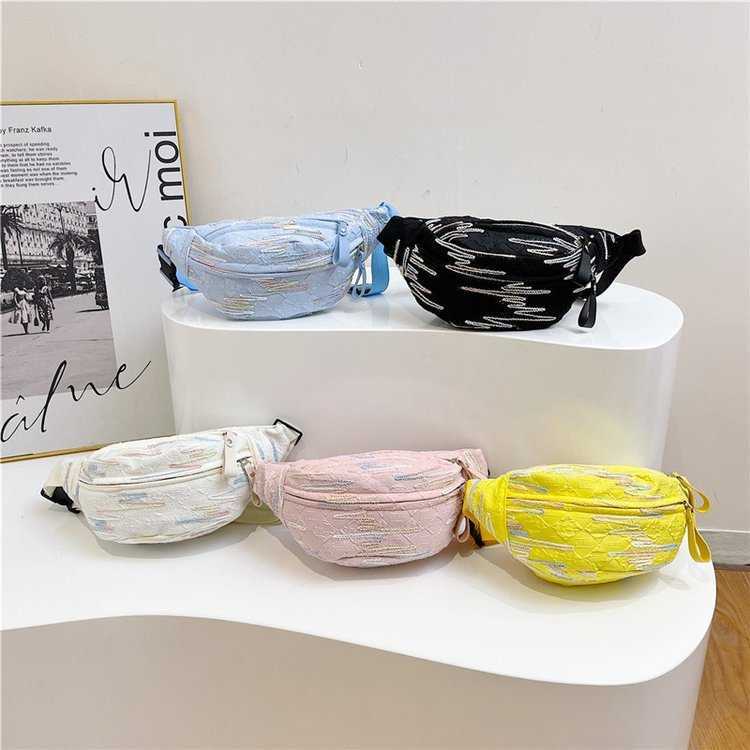 Leisure bag for women new crossbody bag, summer sports minimalist chest bag, minimalist forest series Korean version mobile waist bag