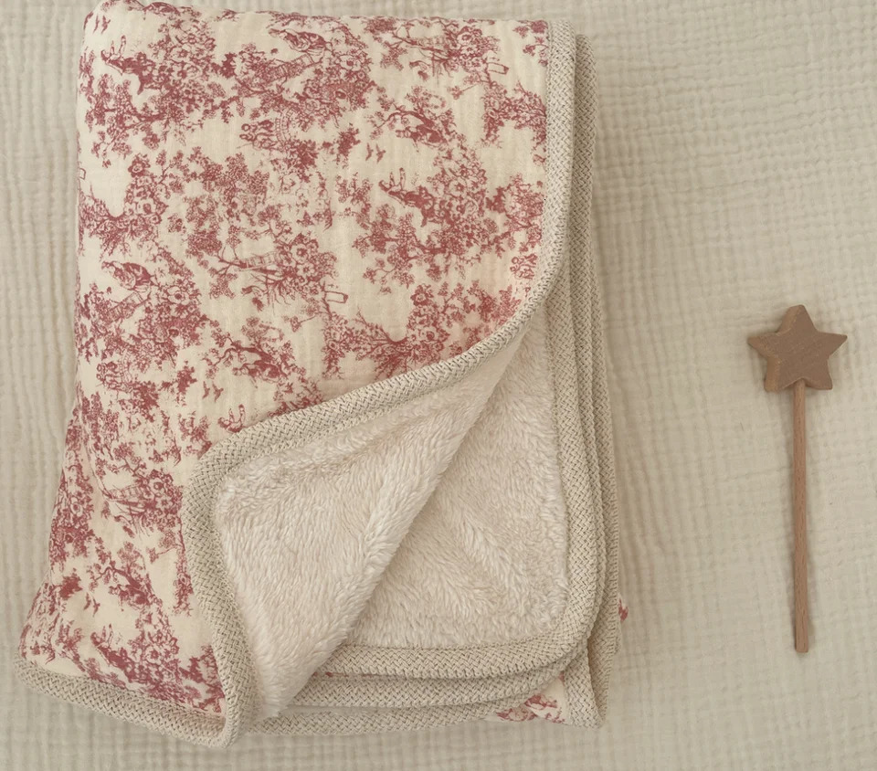 Muslin born Infant Swaddles Wrap Blankets Winter Fleece Thermal Crib Stroller Sleep Cover Soft Throw Blankets 241112