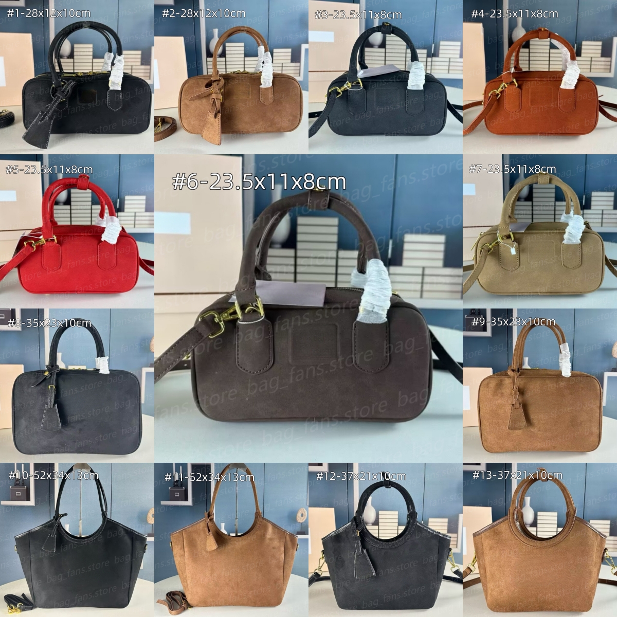 Fashion Designer Bowling Bag Women's Suede Handbags Big Capacity Tote Bags Festival Gifts 29521