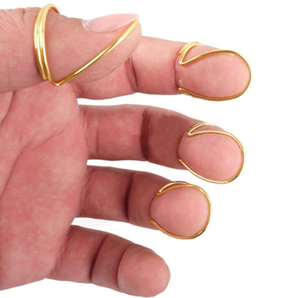 Guitar Bass 8 Pcs ddmysmile Finger Stall Pick Metal Plectrums Accessories Useful Picks Ddmysmile Portable Smile