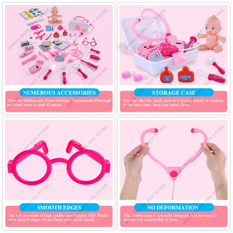 Children's Medical Toy Set Doctor's Play Equipment Stethoscope Mimics s
