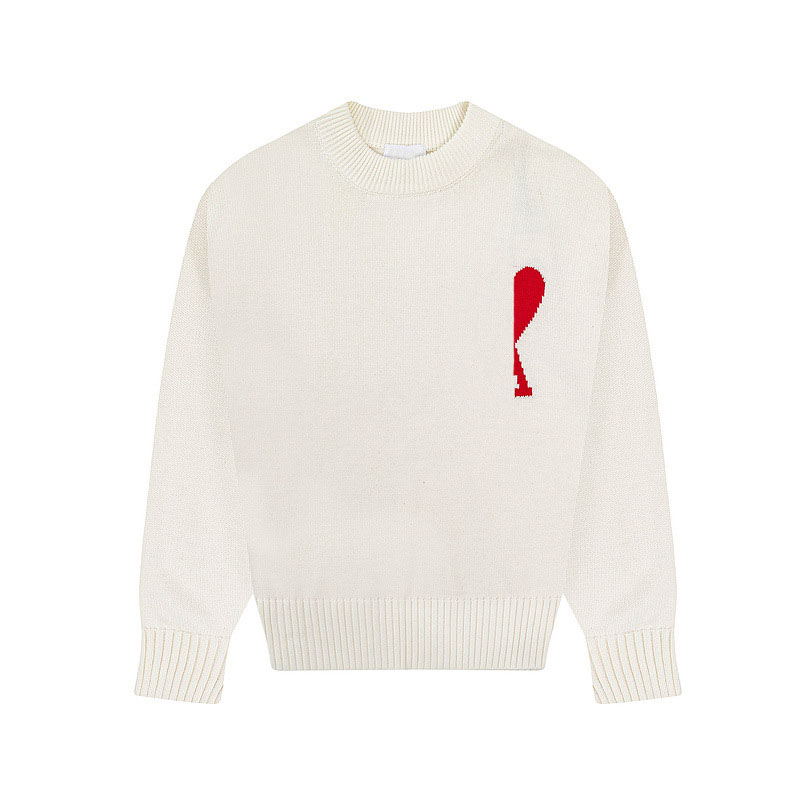 Women's Pullover Classic Heart-Shaped Embroidery Round Neck Knitted Sweaters Fashionable Warm And Comfortable Round Neck Women's Sweaters