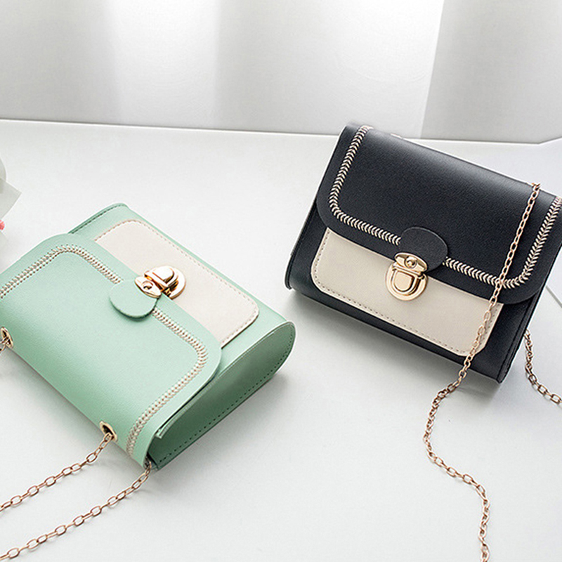 Summer Chain PU Leather Ladies Messenger ing Women Shoulder Crossbody Female Small New Square Bag Clutch Bags Handbags