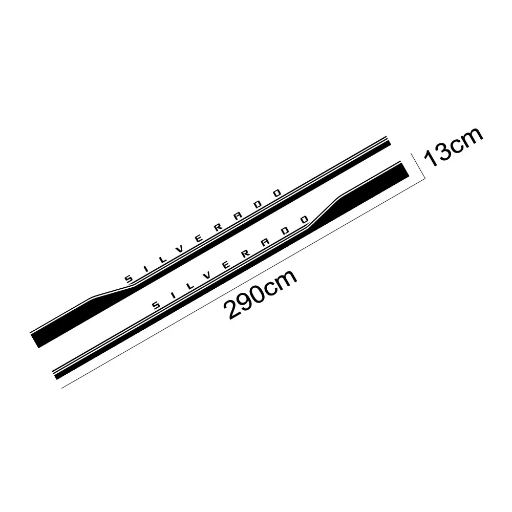 Pickup Stickers Car Door Side Skirt Stripes Decals For Chevrolet Colorado Silverado Vinyl Custom Decor Cover Auto Accessories