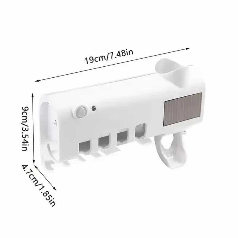 Toothbrush Sanitizer 1pc Smart Toothbrush Sanitizer Free Punching Wall Mounted Toothbrush Holder Automatic Squeeze Toothpaste Device 240413