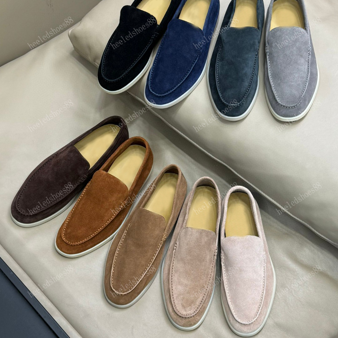 Designers shoes for MEN Women Dress Flat Heels 35-47 Top quality soft Cashmere loafers Classic Buckle style Handmade breathable comfortable Casual Shoe with box