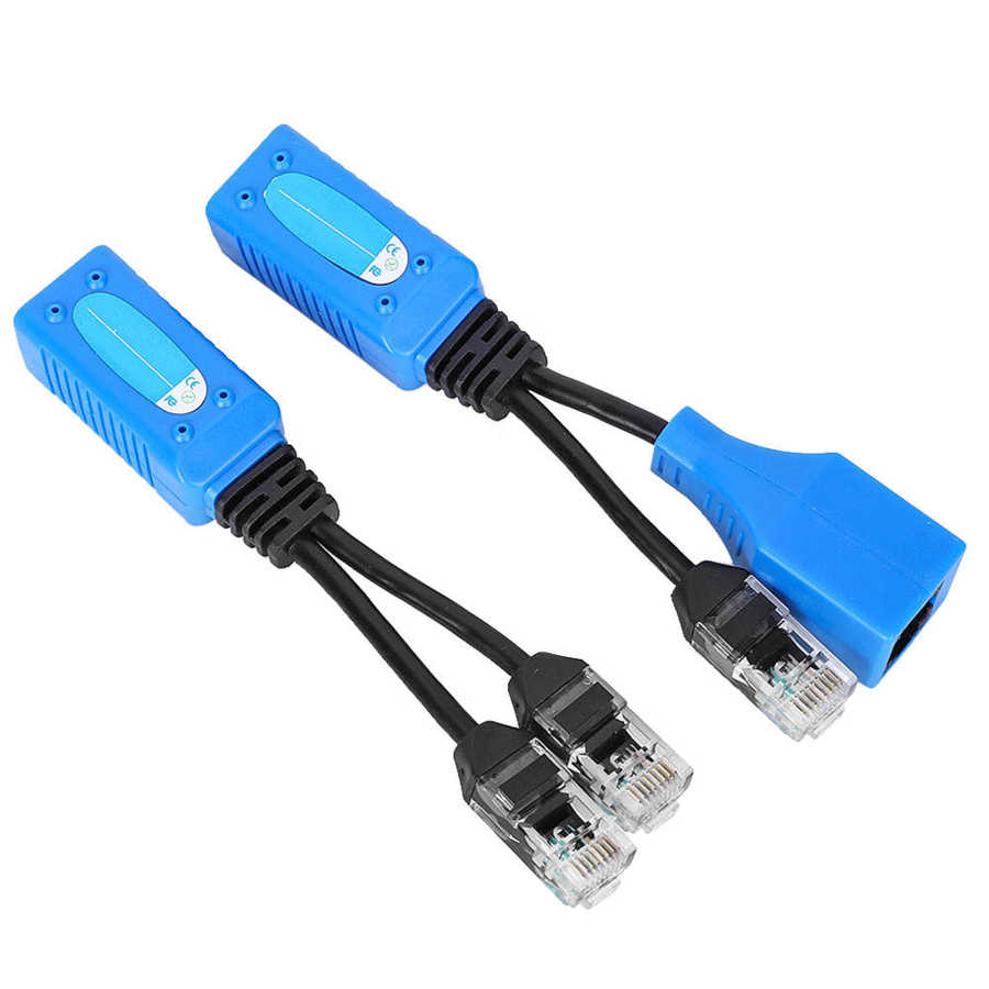 CCTV POE Combiner Splitter Two Cameras Use One Network uPOE Cable Injector Adapter Cable For IP Camera