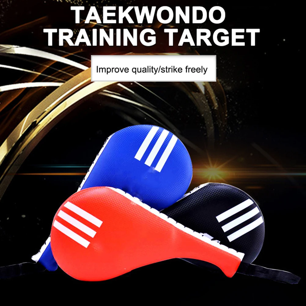 Taekwondo Foot Target PU Karate Kick Pad with Grip Boxing Training Hand Target Elastic Portable Multifunctional Sports Equipment