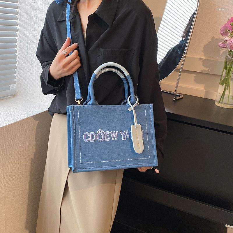 2025 NEW Totes Cross-border Women's Bag Fashion Denim Shoulder Messenger Casual All-match Portable Tote Yoga zhanyishengli