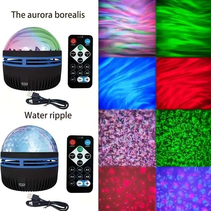 5V Star Galaxy Projector Night Light Sky Colorful Display for Bedrooms Gaming Room USB Auto-Rotating Ambiance for Bedrooms Party