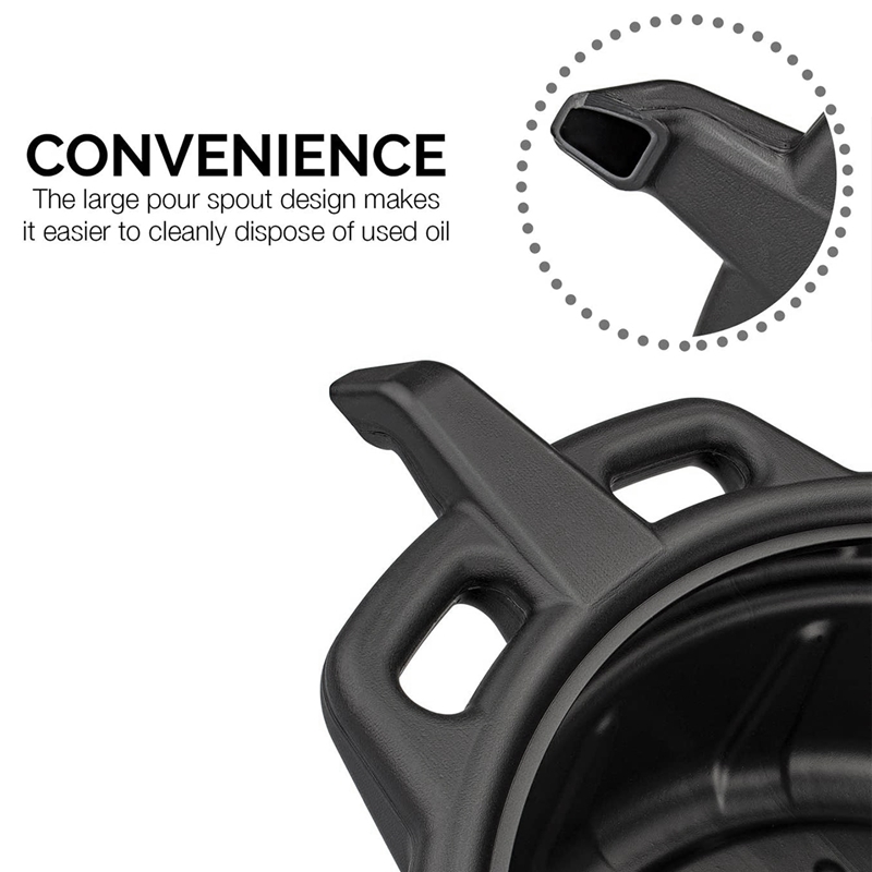 7.5L Oil Drain Pan Waste Engine Oil Collector Tank Gearbox Oil Trip Tray for Repair Car Fuel Fluid Change Garage Tool