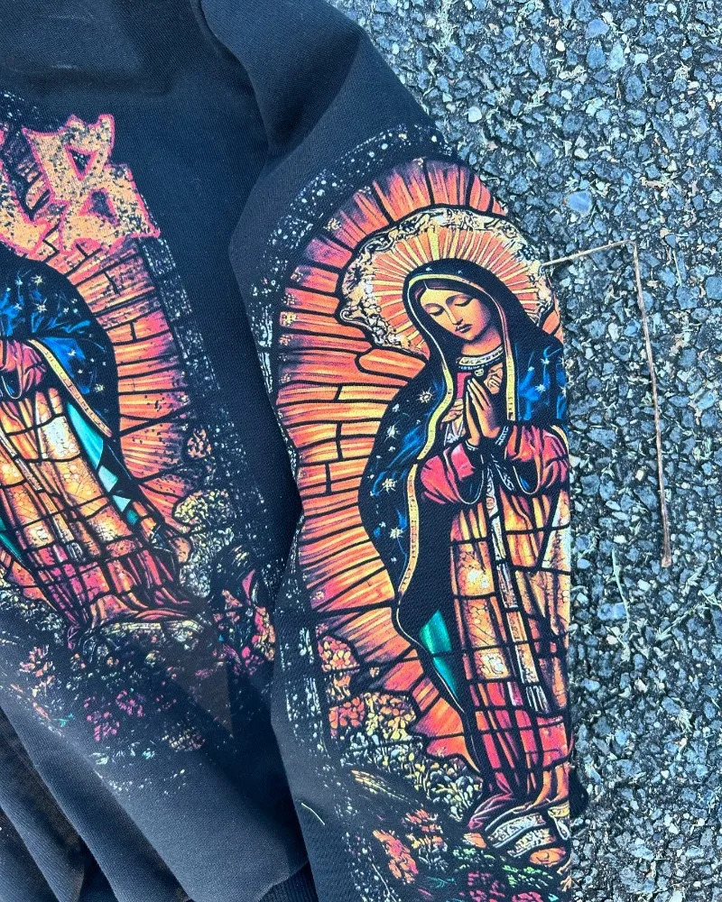 Y2k Fashion Printed Hoodie Harajuku Hip Hop Long Sleeve Coat Loose Zipper Hoodie Fashion Sportswear Mens Street Clothing 241111