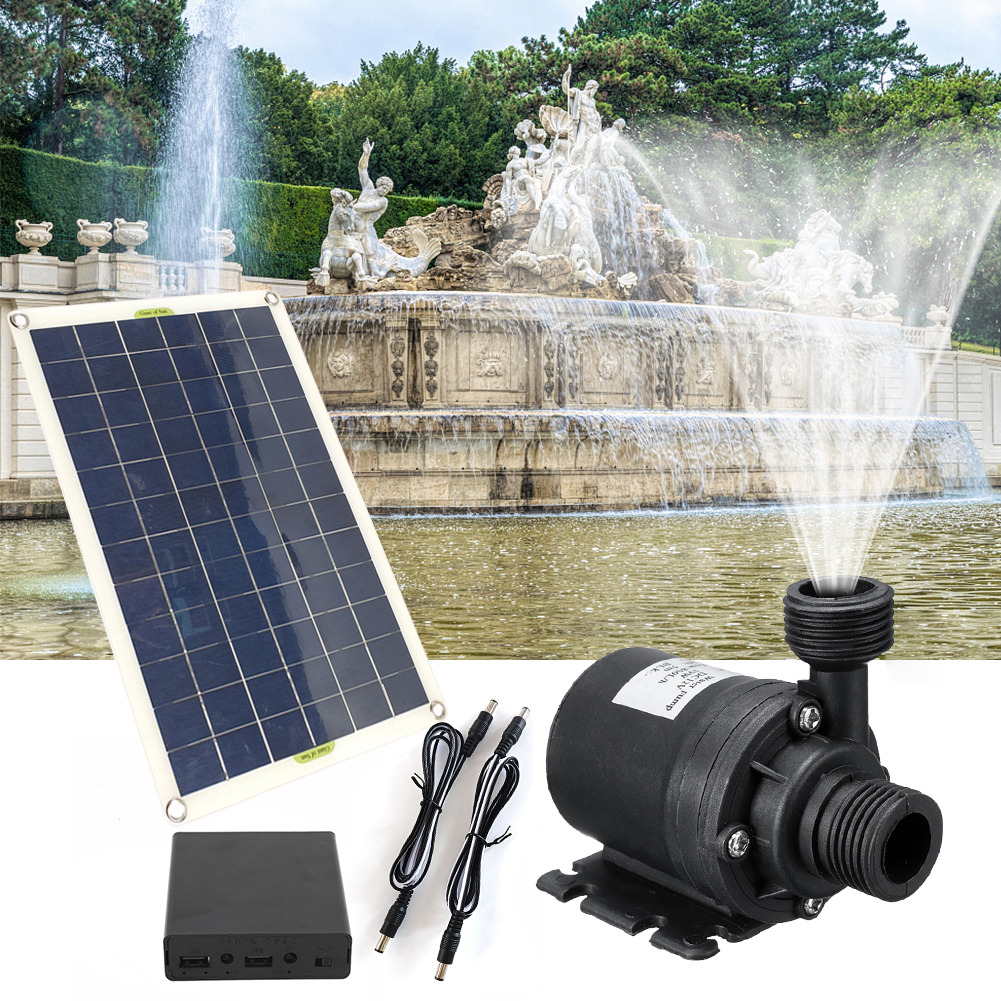 Submersible Aquarium Solar Water Pump for Garden Fountain Hydroponics Pond Fish Tank Water Filter Pump Ajustable Flow Rate