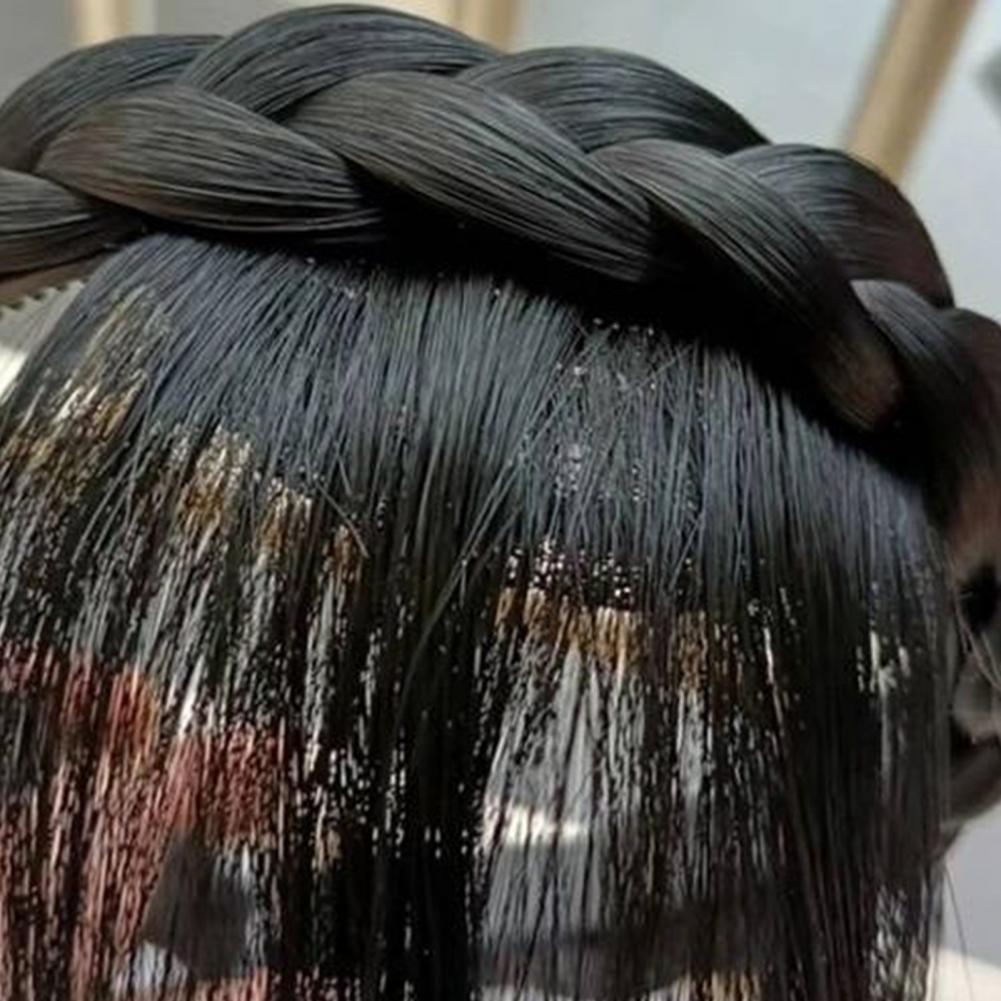 Realistic ddmysmile Wig No Headband Odor Braided Curled Hairpiece Decorative Natural Fake Hair Bangs Headband Hair Accessories Smile