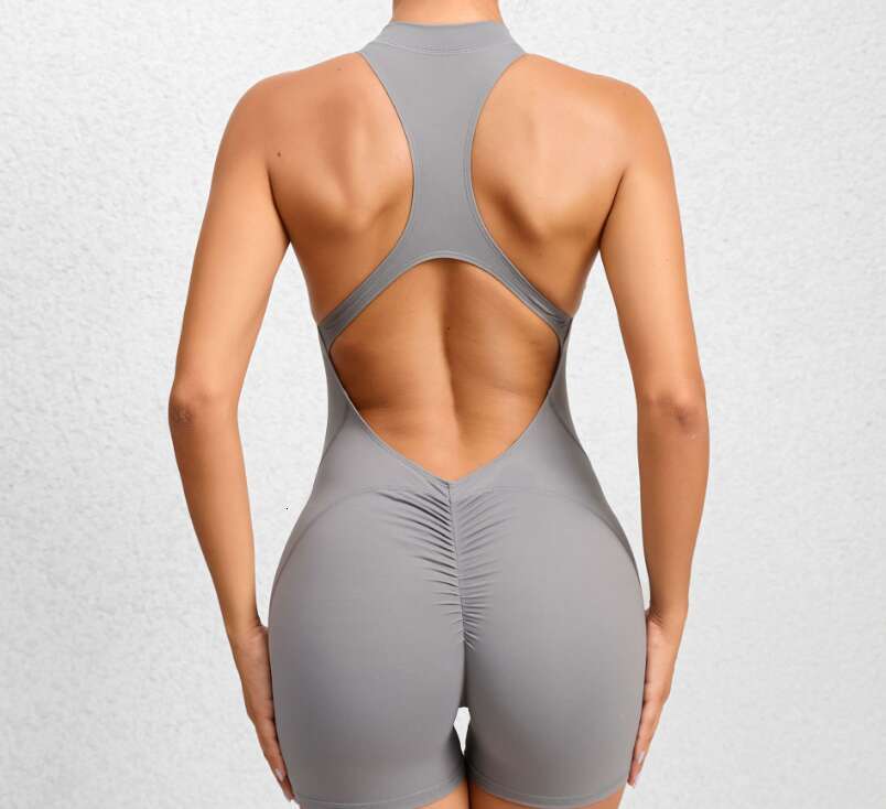 Yoga jumpsuits women's Bodysuit Dance tight and breathable aerial exercise hip lifting integrated quick-dry fitness suit Wide Straps Tank Top+Sho