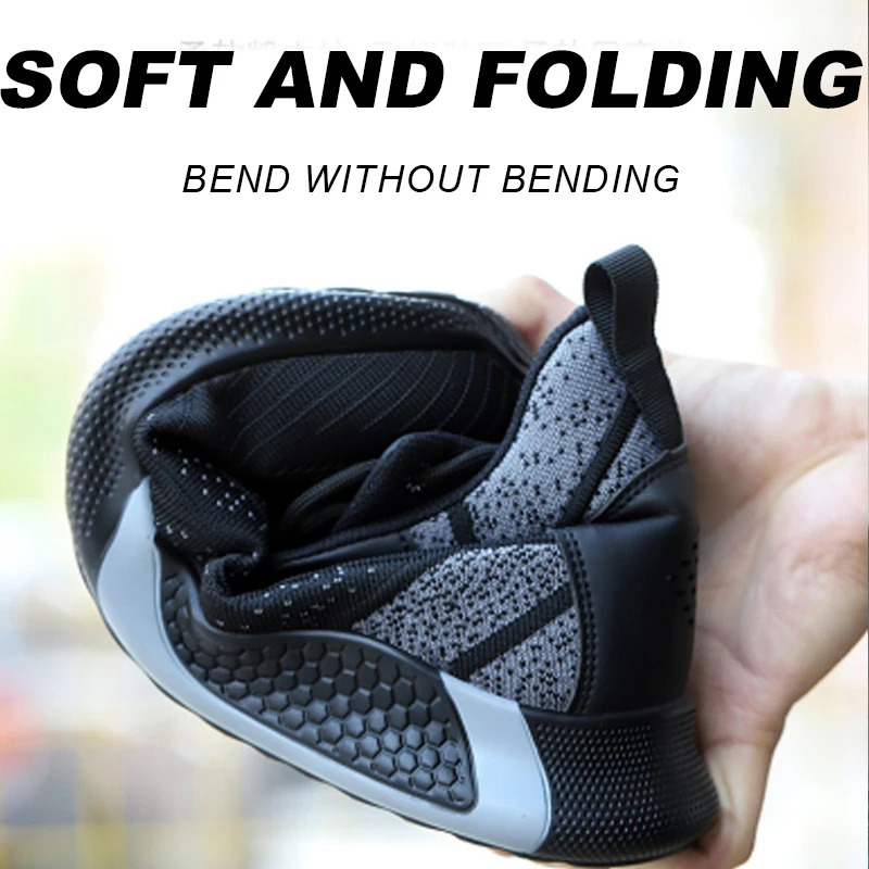 Man Safety Boots High top Safety Shoes Men Women Steel Toe Work Shoes Men Anti-smash Indestructible Construction Boots Winter 241112