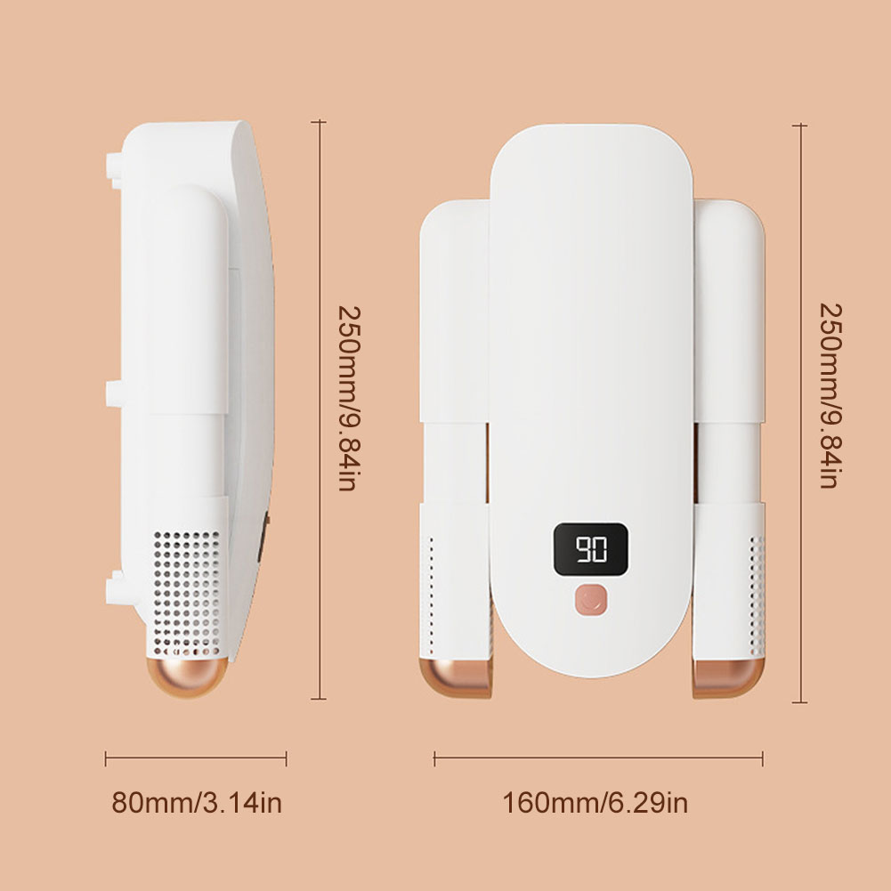 Foldable Shoe Dryer Smart Drying Dehumidifier Portable USB Charging Smart Boot Warmer Timing for Boots Sneakers Gloves