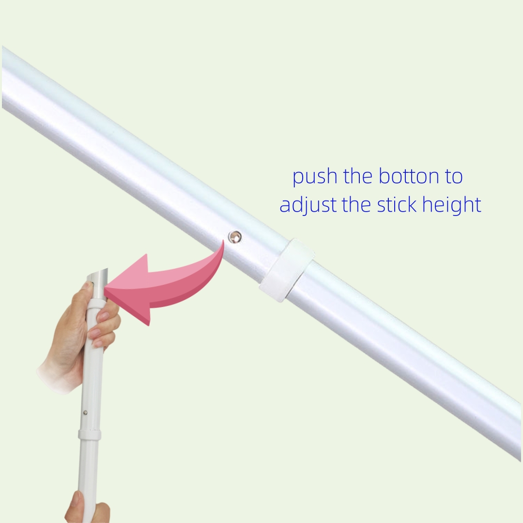 1pc Titanium Retractable Cane 29-125cm Telescopic Trekking Pole Multifunctional Walking Stick for the Elderly Old Man Crutch