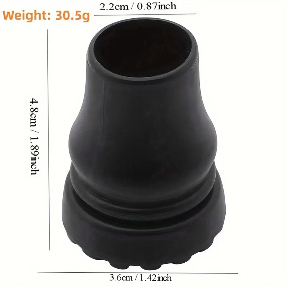 Bottom Walking 2Pcs Stick Pads 16/20/22mm Cane Tip Replacement Non-Slip Walking Pole Tips Replacement Cane Crutch Accessories smile