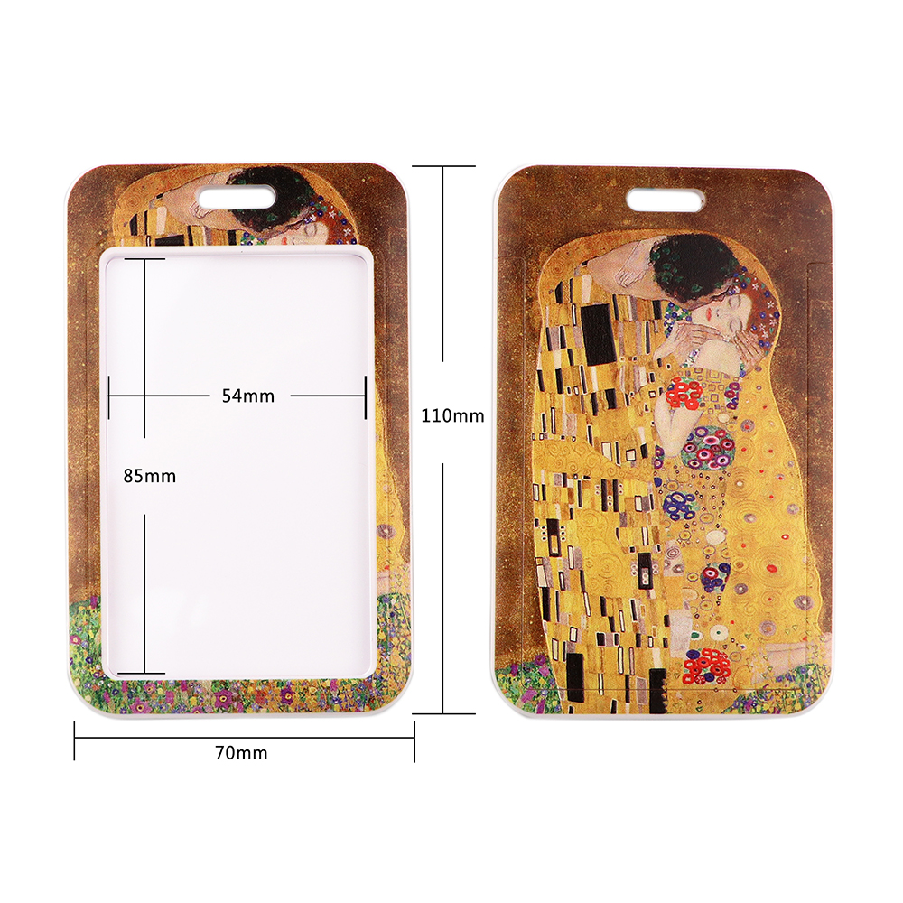 LX672 Klimt Kiss Oil Painting Lanyard For Keys Mobile Phone Hang Rope Keycord USB ID Card Badge Holder Keychain DIY Lanyards