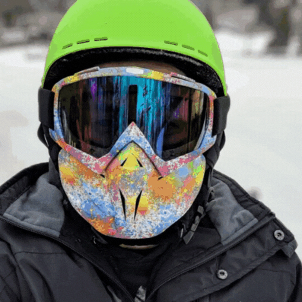 With Removable Glasses ddmysmile Ski Face Mask Anti-Fog Snow Sunglasses Windproof Snow Sports Goggles Protective For Skiing Hiking Cycling Smile