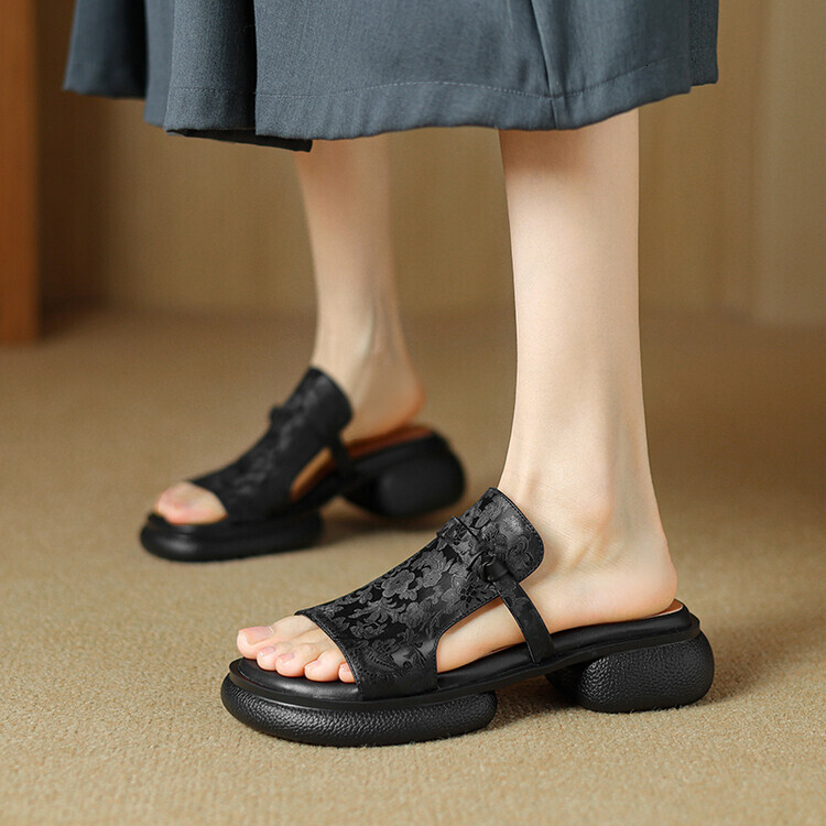 China Chic Style Open Toe Thick Soled Sandals For Women Wearing Flip Flops In The Summer Of New Chinese Muffin Slippers Ddmysheep Ddmysheep ddmythur