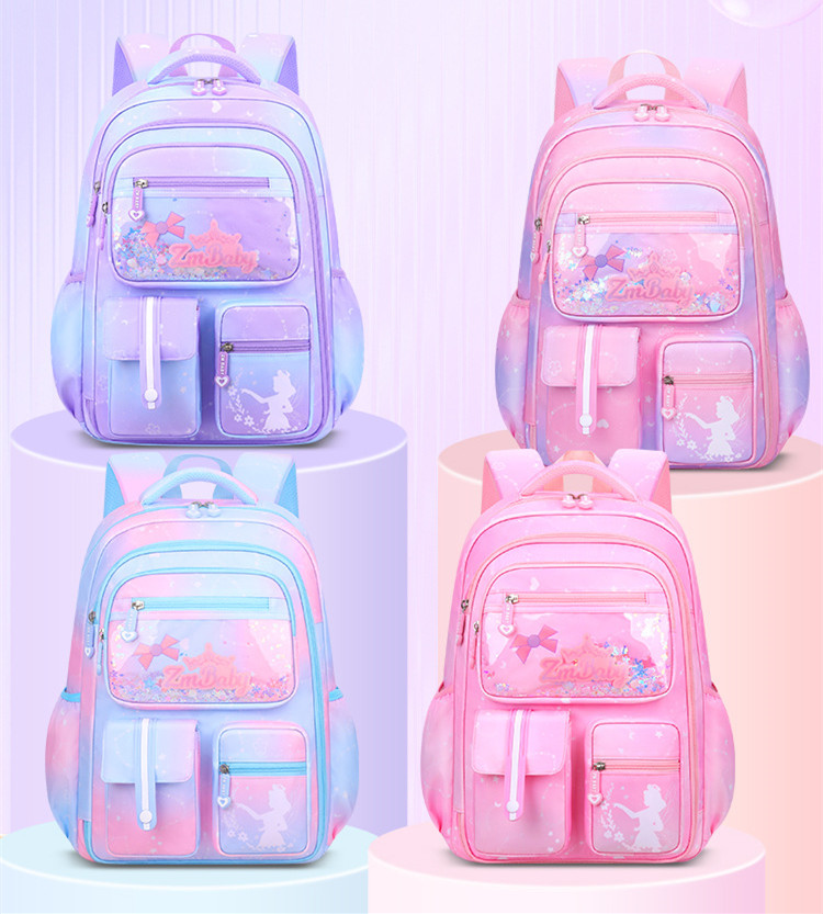Primary Kawaii Cute Waterproof Little Gradient Color Children Backpack School Bags Back Pack For Kid Child Teenage Schoolbag sac