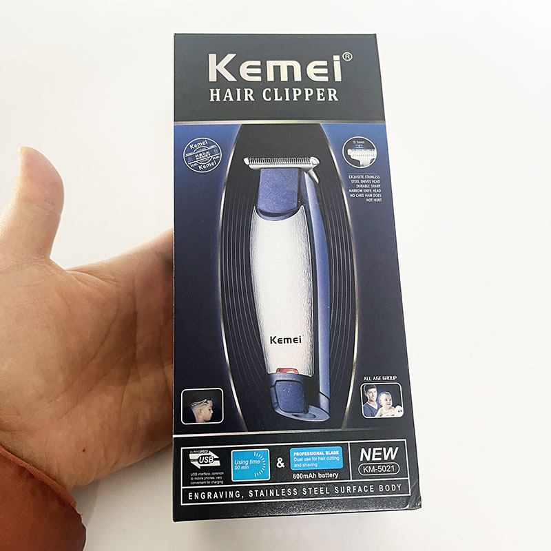 Kemei 5021 Hair Trimmer Electric Hair Clipper Rechargeable Razor Barber Hair Cutting Shaving hine For Man Beard Shaver smile