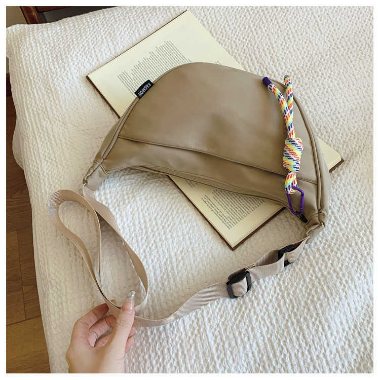 Casual bag, female trend, large capacity, new fashion, summer single shoulder crossbody bag, minimalist fabric bag, dumpling bag