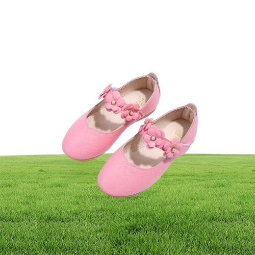 White Pink Kids Baby Toddler Flower Wedding Party Dress Princess Leather Shoes For Girls School Dance Shoes 116y