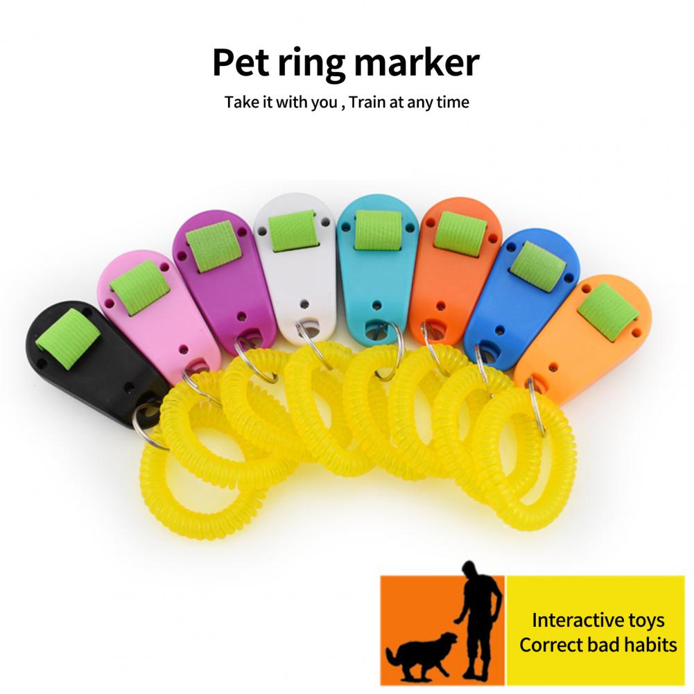 Pet Aid Clicker Finger Ring Cat Training Clicker Convenient Stop Barking Universal Cat Dog Behavior Reinforcer Trainer