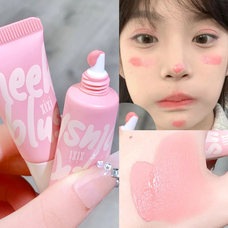 Liquid Blush Cream Eyeshadow Smooth Velvet Matte Pink Blusher Natural Easy To Smudge Cheek Tint Face Contour Brightens Makeup 241112