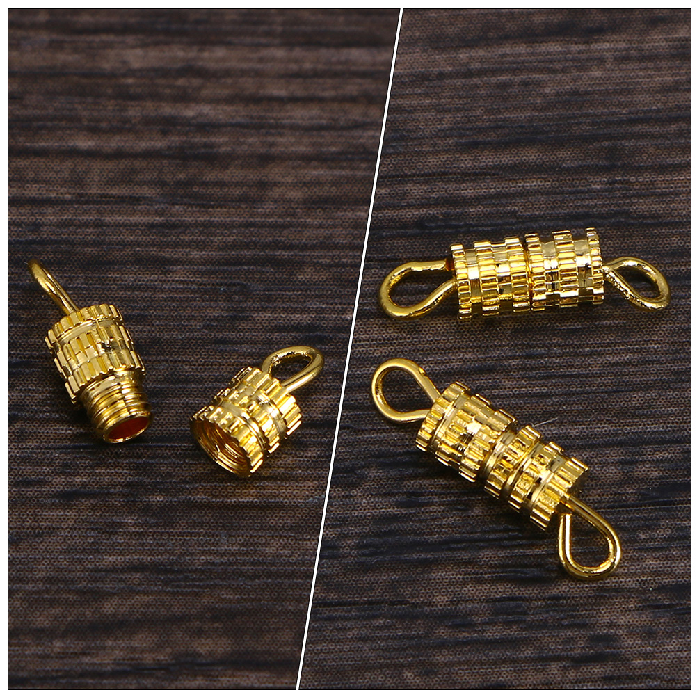 50 Pcs Necklace Clasp Bracelet Screw Type Clasps Buckles Dwe74 Jewelry Making Jewlery Bracelets DIY Connector