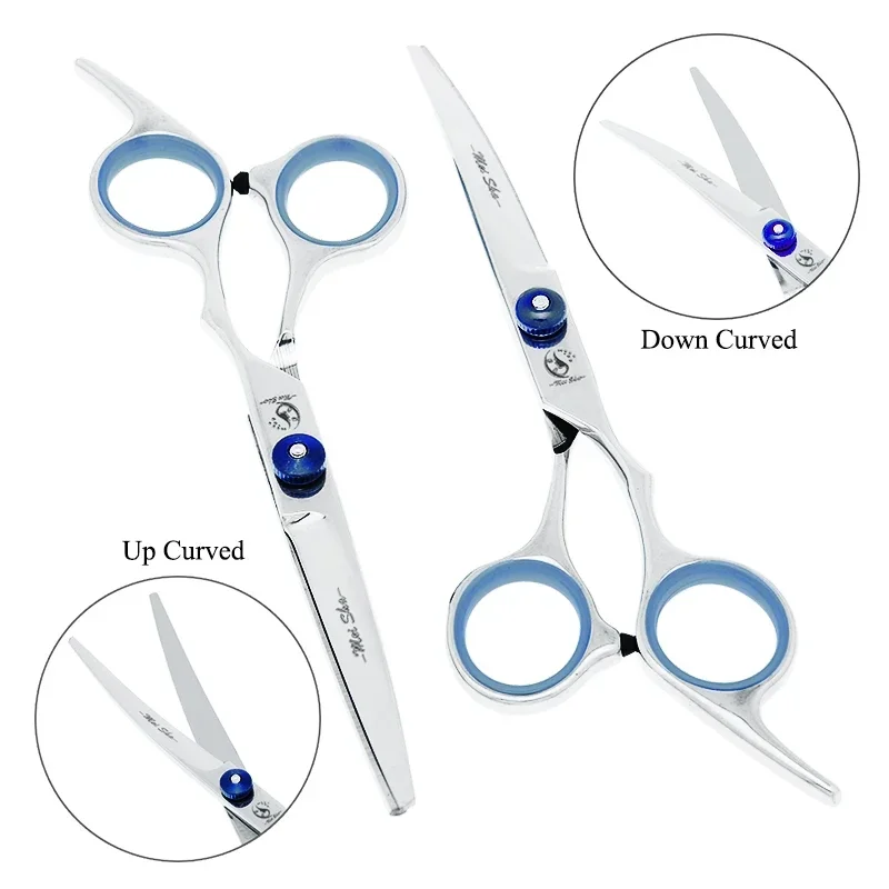 de Grooming Pets Meisha Professional Scissors Set Straight Curved Shears Cat Dog Cutting Thinning Tesouras for Groomer B A