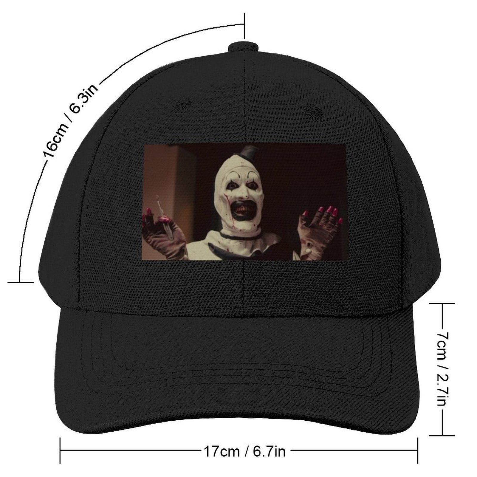 Terrifier - Art The Clown Baseball Cap hiking hat Beach Outing Trucker Hat derby hat For Man Women's
